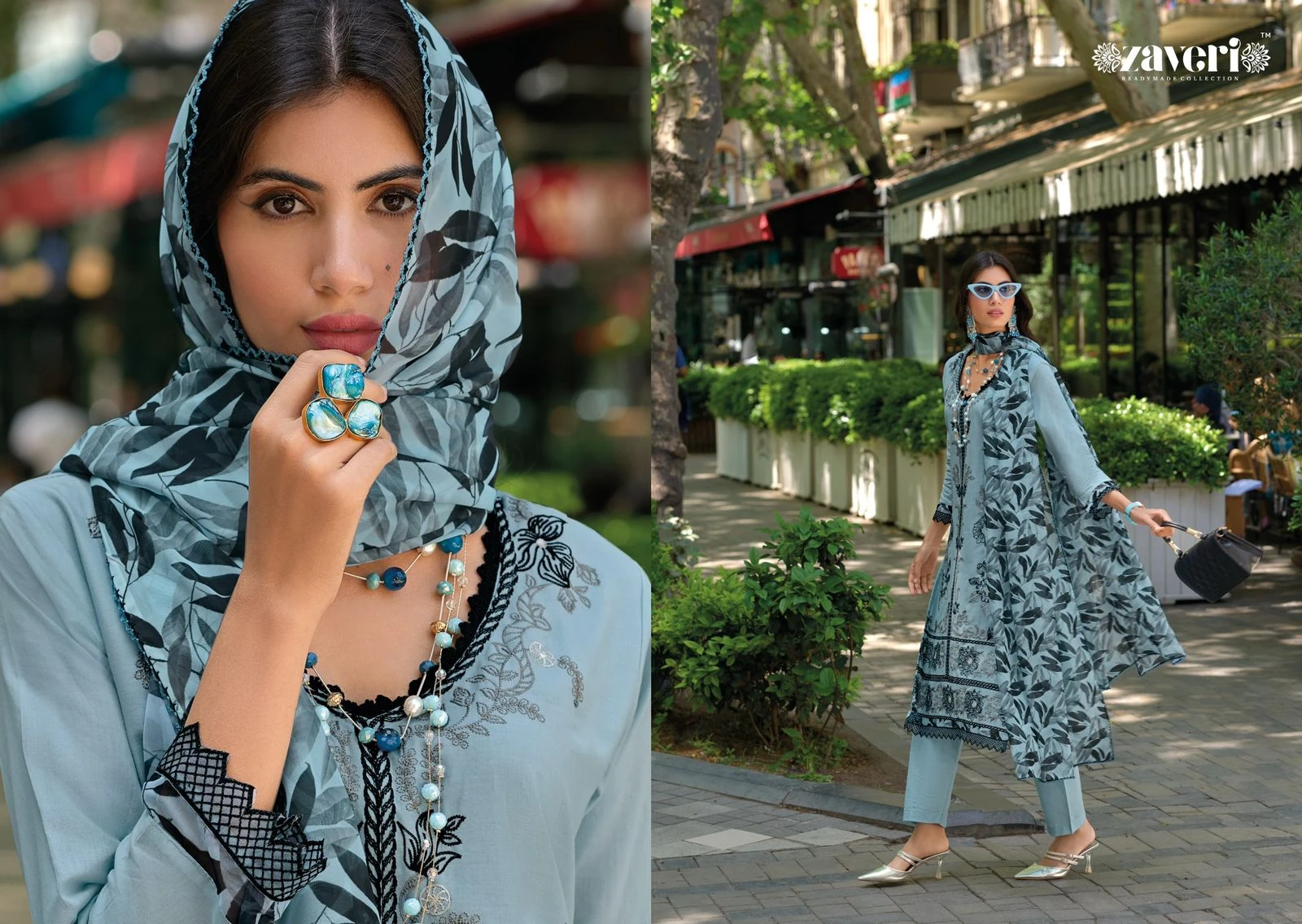 Zaveri Taish Vol 1 Cambric Cotton Wholesale Fancy Readymade Salwar Suit Catalog — Wholesale Salwar Suits, MPA wholesale from Surat - Gallery Image 2